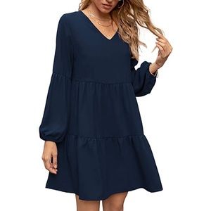 Blue tunic V neck casual dress size XL